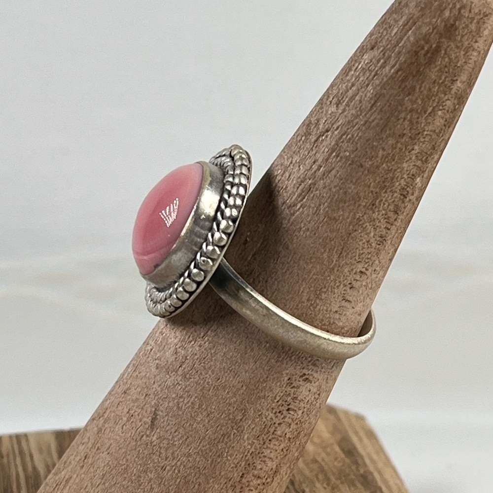 925 Solid Sterling Silver Pink Conch Shell Gemsto… - image 3